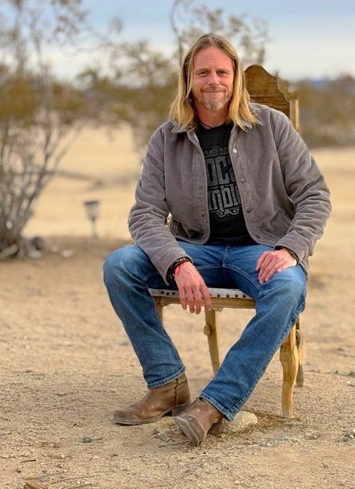 Fraser Johnson in the desert